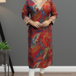 Women's Muslin Kurti with Zari Work