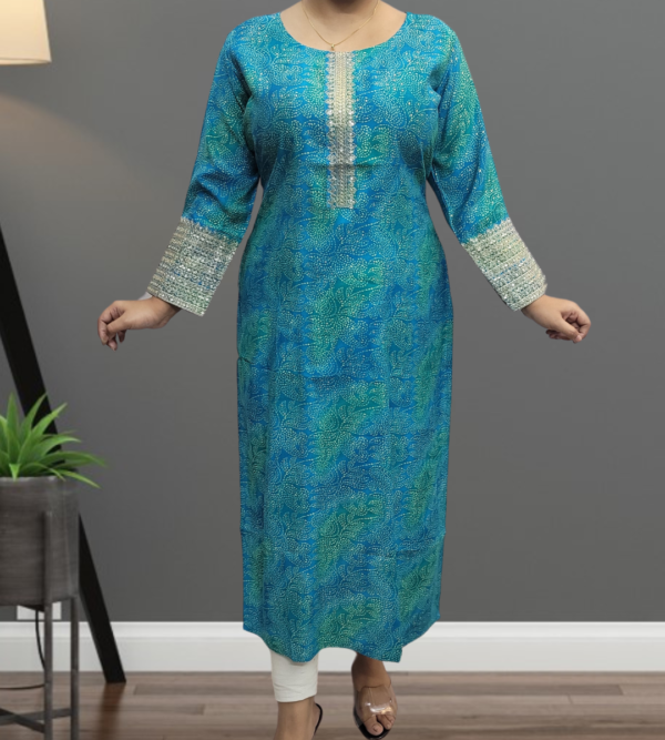 Muslin Kurta with Zari