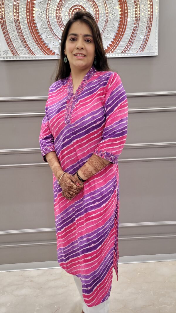 Cotton Kurti with Hand Print