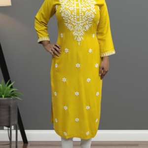 Rayon Chikankari Kurti for Women