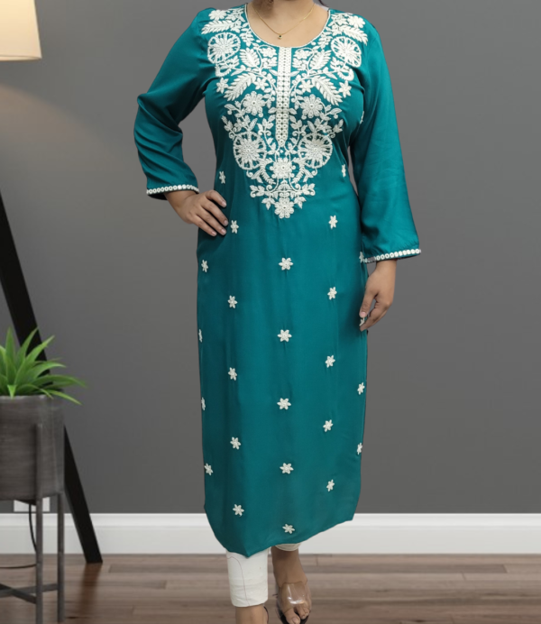 Premium Rayon Chikankari Kurta for Women