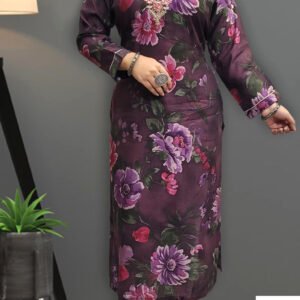 V-Neck Muslin Kurti for Women