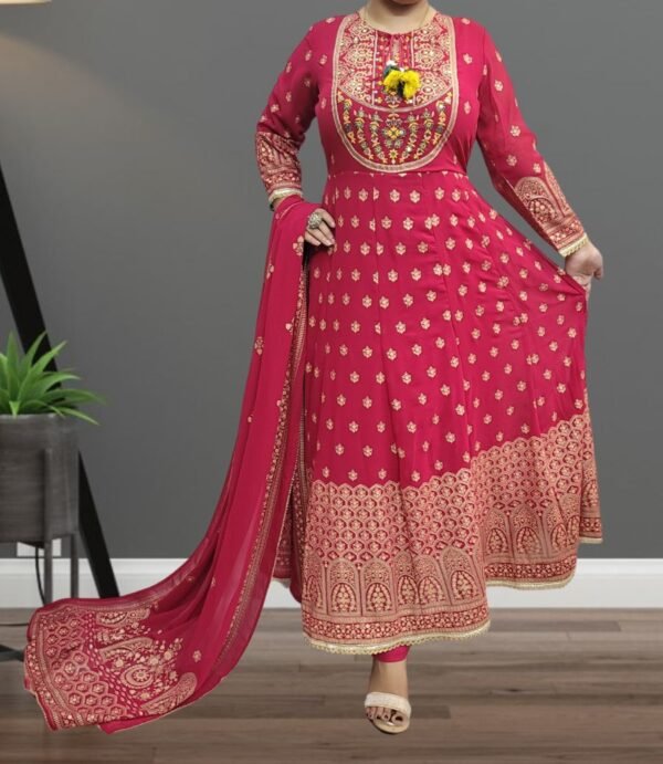 Handwork Anarkali Suit with Fashion Tassels