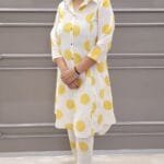 cotton collar neck kurti set for women