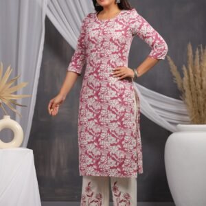 Women Cotton Flex Palazzo Set