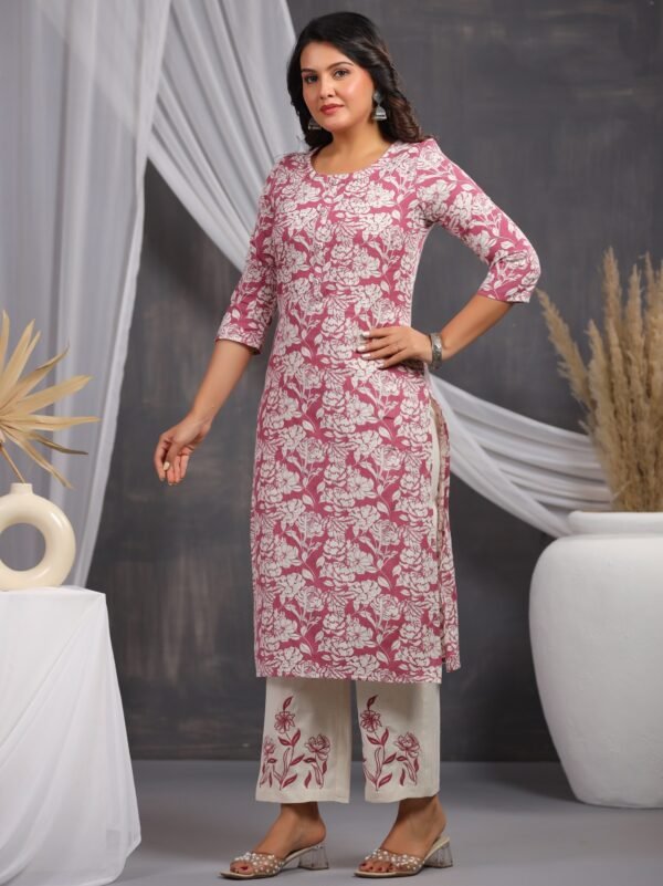 Women Cotton Flex Palazzo Set