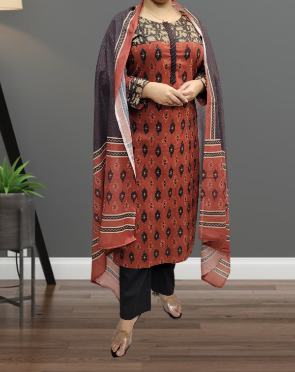 Designer Cotton Ikkat 3PC Set for Women