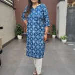 Pure Cotton Kurta with Kantha Stitch