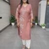 Rayon Dobby Kurta with Embroidery
