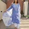 Cotton Chikankari Suit with handwork